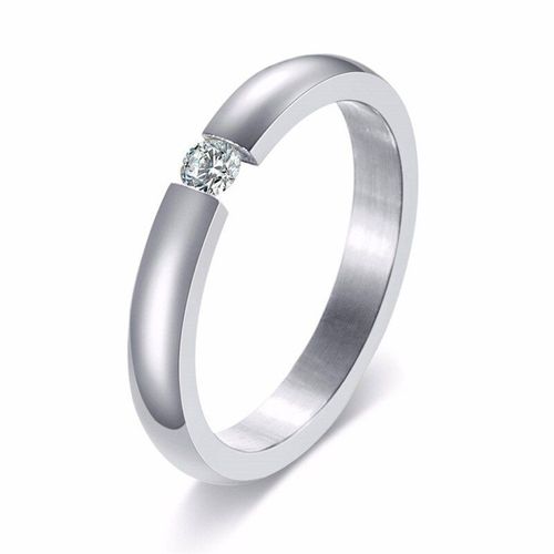 Bagues De Mariage En Acier Inoxydable Pour Femmes, 4 Couleurs, Nouvelle Mode, Bijoux En Pierre Cz Blanche, Vente En Gros, 2021