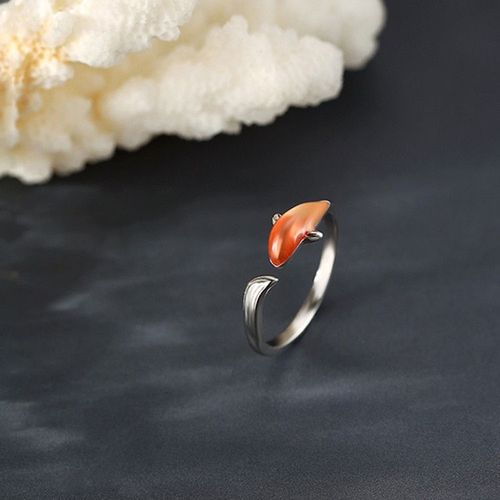 Bague D'ouverture En Métal Pour Femmes, Nouvelle Collection, Tendance, Géométrique, Poisson Rouge, Simple, Bijoux, Cadeaux, 2021