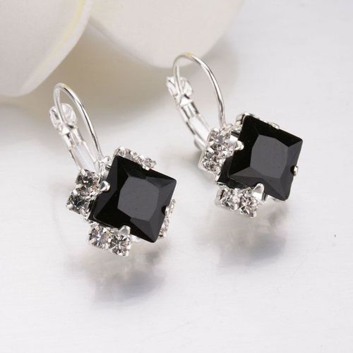 Boucles D'oreilles Carrées En Cristal Pour Femmes, Strass, Blanc, Rouge, Bijoux De Mariage, Cadeaux, Nouvelle Collection, 2021