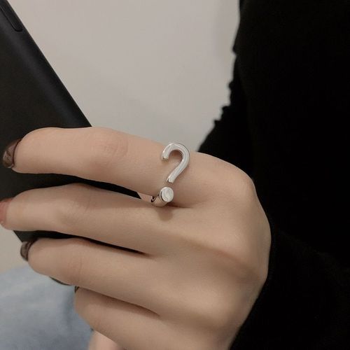Bagues Ouvertes En Argent Pour Femmes, Marque Question Créative, Bijoux Minimalistes, Tendance, Collection 2021