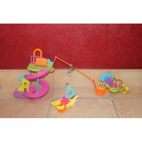 Polly Pocket - Jardin À Suspendre Ou À Poser + Un Bateau