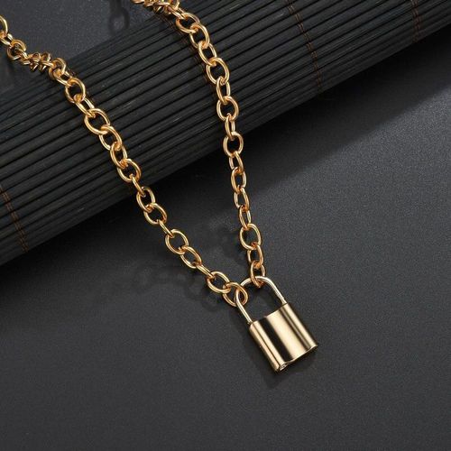 Colliers Avec Pendentif Cadenas Couleur Argent Pour Femmes Et Hommes, Nouvelle Mode