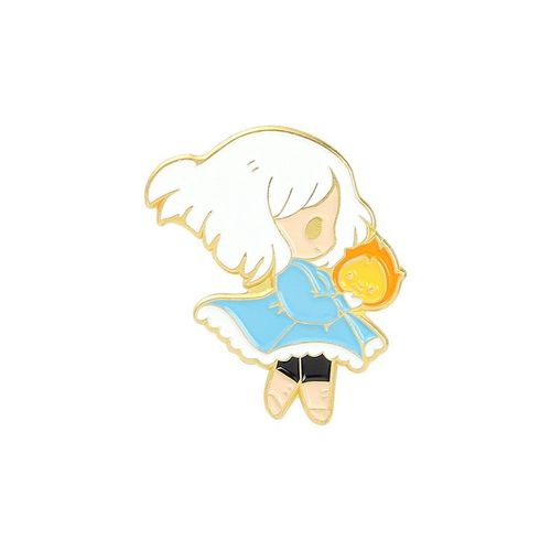 Badge En Métal De Dessin Animé Pour Petite Fille, Chat Noir, Broche Pop Créative, Accessoires De Fête Du Campus