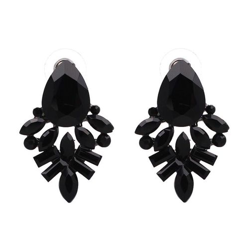 Boucles D'oreilles En Cristal Pour Femmes, Nouveau Style De Bijoux, Bleu/Noir/Rose, Strass Doux Fait À La Main, 2021