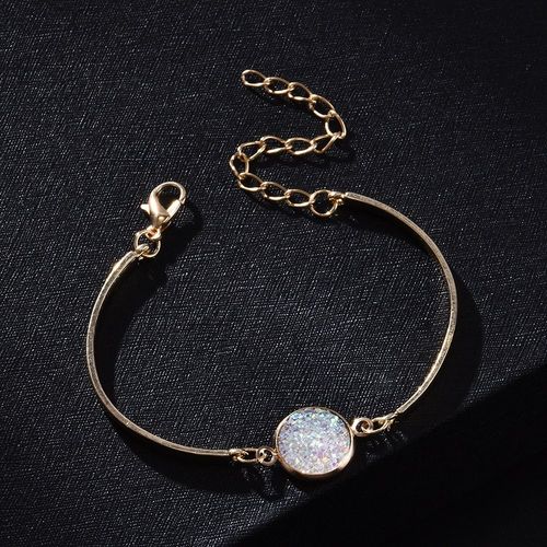 Bracelets En Pierre Naturelle Ronde Pour Femmes, Bijoux En Strass, Mode, Cristal Multicolore, Amour Gril