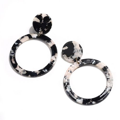 Boucles D'oreilles Léopard, Nouvelle Mode, Personnalité, Édition Exagérée, Géométrique, Rond, Marron, Acrylique, Cadeaux, 2021