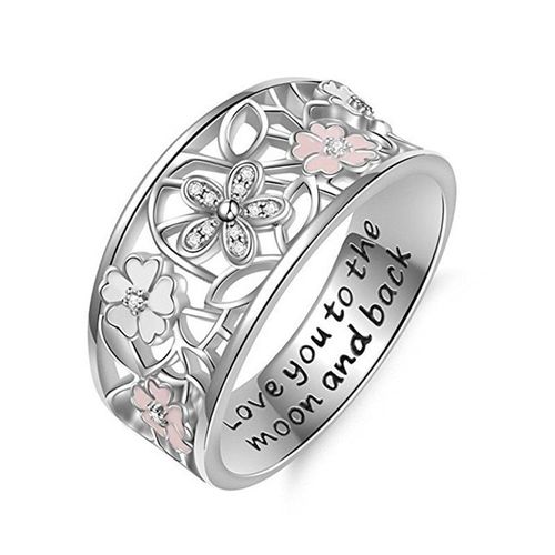 Bagues En Cristal Pour Femmes, Bijoux De Mariage Avec Strass Brillants, Couleur Argent, Fleur Blanche Rose, Nouvelle Collection 2021