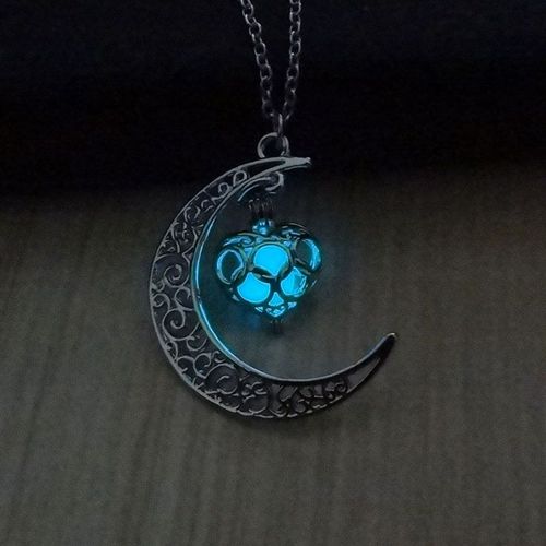 Collier Brillant Lune Chaude, Bijoux À Breloques, Plaqué Argent, Cadeaux D'halloween, Nouvelle Collection 2021
