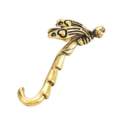 Boucles D'oreilles Rétro Sans Piercing Pour Femmes, 1 Pièce, Libellule, Clip En Os, Gothique, Punk, Insecte, Longues, Bijoux Exagérés, Vente En Gros