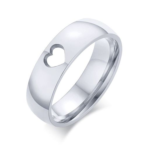 Bagues De Mariage Couleur Argent, En Acier Inoxydable, Ajouré Avec C¿Ur, Cadeau Pour Femmes Et Hommes, Ne Se Décolore Jamais, Nouvelle Collection 2021