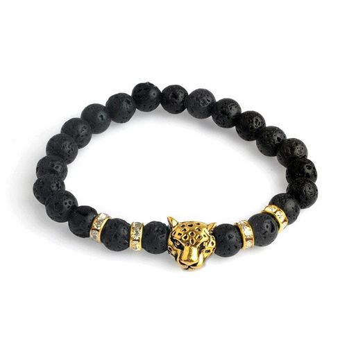 Bracelets En Pierre Naturelle Pour Hommes, Perles Noires Mates, Onyx, Léopard, Tigre Mat, Nouvelle Collection