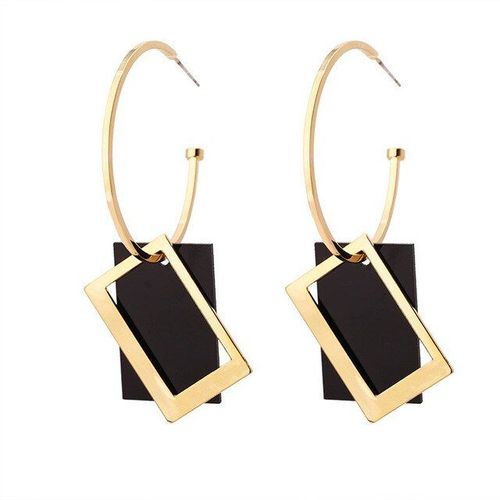Boucles D'oreilles Rondes En Forme De C¿Ur Noir Pour Femmes, Nouveau Design, Strass, Cristal, Bijoux À La Mode, Émail, 2021
