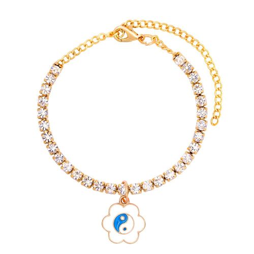 Bracelet De Cheville En Cristal Yin Yang Pour Femmes, Sandales De Plage, Pieds Nus, Chaîne De Cheville En Cristal, Bijoux De Pied, 2021