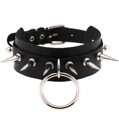 Collier Ras Du Cou En Cuir Pour Hommes Et Femmes, Punk Rock, Gothique, Avec Rivets, À Clou