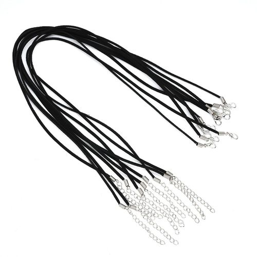 Collier En Cuir Suédé Marron Noir, Cordon Pour Fabrication De Bijoux, Chaîne De Collier, Bricolage, 10 Pièces/Ensemble