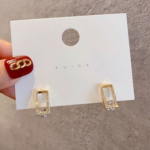 Boucles D'oreilles Géométriques, Style Coréen, Simple, Carré, Petite, Rétro, Bijoux, Nouvelle Tendance, 2020