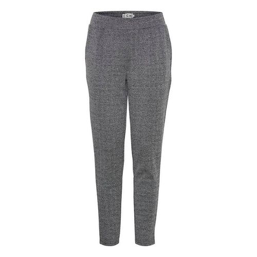 Pantalon Ichi Ihkate Jacquard Pa8 Gris Chiné