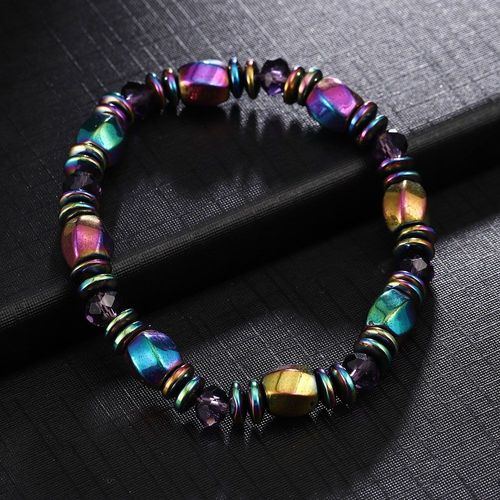Bracelet De Thérapie Magnétique, Perles En Pierre Hématite, Soins De Santé, Perte De Poids, Bijoux De Charme Pour Femmes