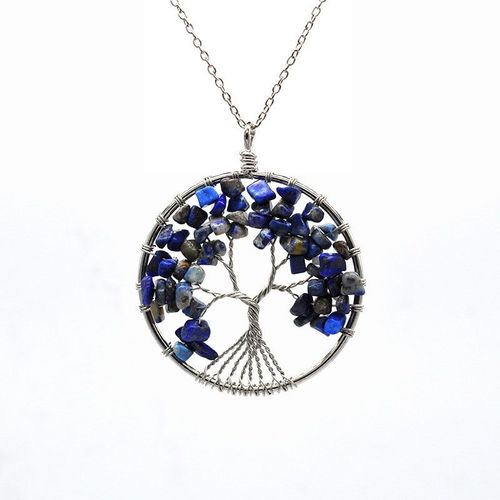 Pendentif Arbre De Vie 7 Chakra Pour Femmes, Collier En Cuivre Et Cristal, Pierre Naturelle, Quartz, Cadeau De Noël