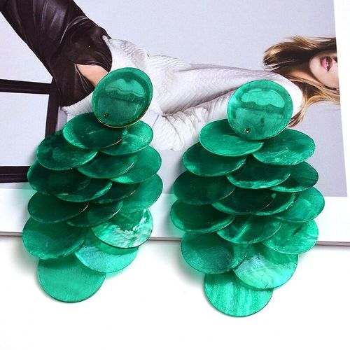 Boucles D'oreilles Longues En Coquillage Coloré Pour Femmes, Grande Goutte, Haute Qualité, Tendance, Accessoires Bijoux Pour Femmes, Nouvel Arrivage