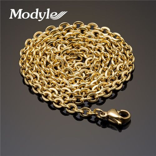 Collier Doré En Acier Inoxydable Pour Hommes, Chaîne Figaro, Cadeau, Bijoux Tendance De 45 À 60cm, Nouvelle Collection 2021