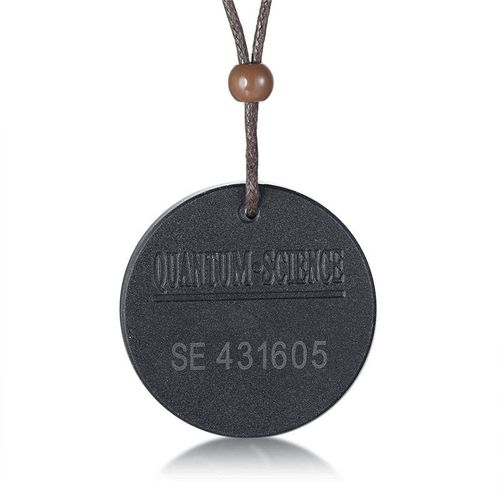 Collier Rond Noir En Pierre De Lave Pour Homme, Pendentif Quantique, Nouvelle Mode, 2021