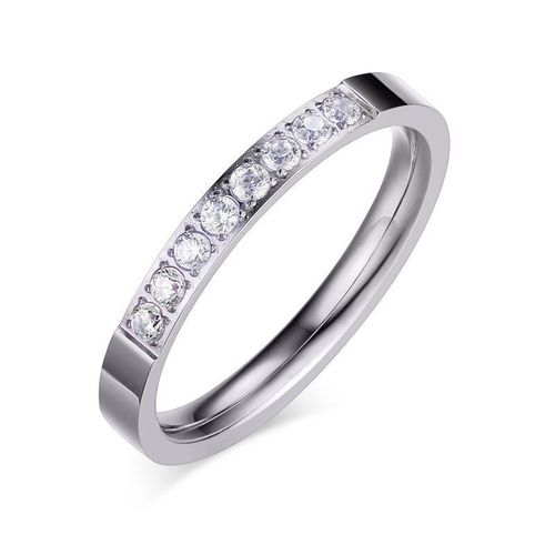 Zorcvens Mignon 3mm Romantique Mariage Bagues De Fiançailles Femmes Aaa + Cz Pierre Or Noir Argent
