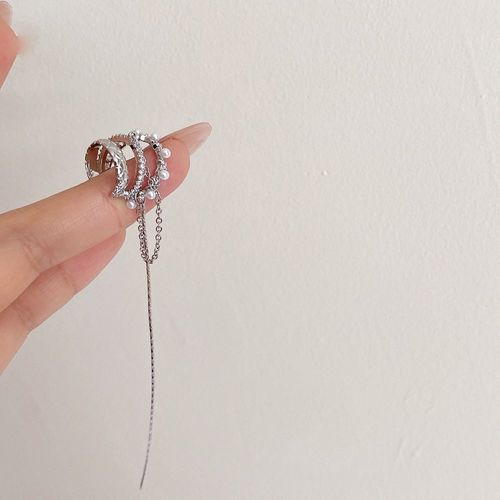 Boucles D'oreilles Non Percées Avec Clip En Os Pour Femme, Bijoux De Fête Avec Chaîne En Or Et Argent, Offre Spéciale