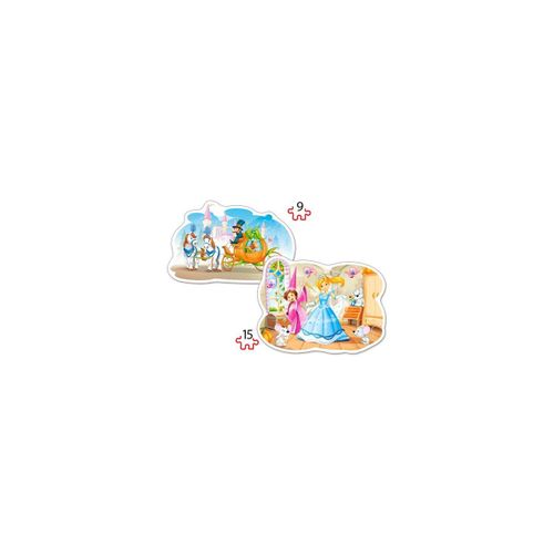 Puzzle Castorland 2 En 1 Outline - Cendrillon, 9/15 Pièces
