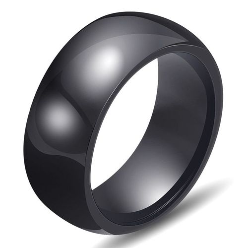 Bague En Céramique Noire Et Blanche Pour Hommes Et Femmes, Surface De Coupe Lisse, Bijoux À La Mode, Nouvelle Collection 2021