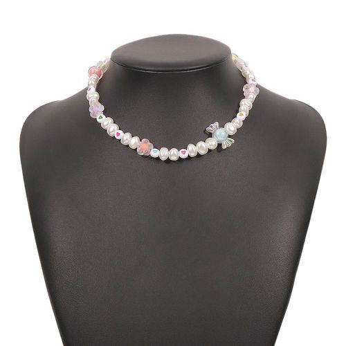 Collier De Perles En Résine Pour Femmes, Bonbons, Amour Étoile Fleur, Collier Ras Du Cou, Nouvelle Collection 2021
