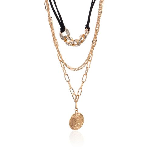 Colliers En Cuir Et Velours Pour Femmes, Vintage, Pavé De Cristal, Multicouche, À La Mode, Pendentif, Pièce De Monnaie, Bijoux Ras Du Cou, Nouvelle Collection 2021