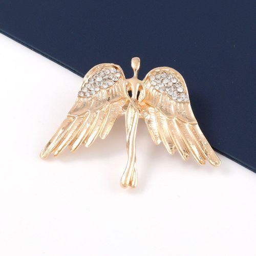 Broche D'ange En Métal Strass Pour Femme, Jolie Broche Rétro Populaire, Accessoires De Corsage, Nouvelle Mode 2021