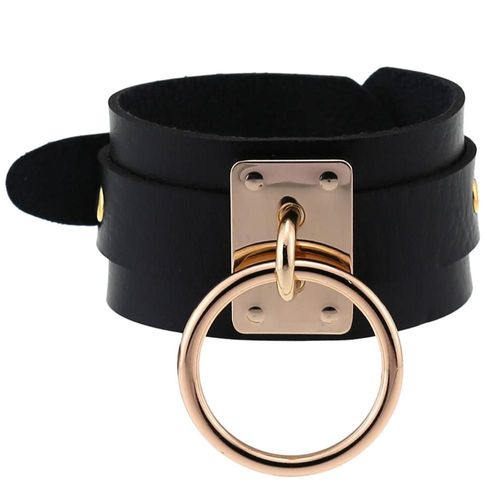 Bracelet Rond Gothique Punk En Métal Doré Pour Hommes, Bijoux De Fête, Anime, Harajuku