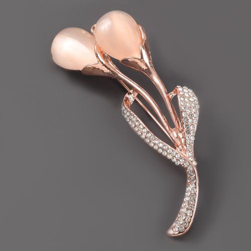 Broche En Métal Résine Fleur Strass, À La Mode Simple, Broche Femme, Populaire Créatif Corsage Étudiant Bijoux Accessoires