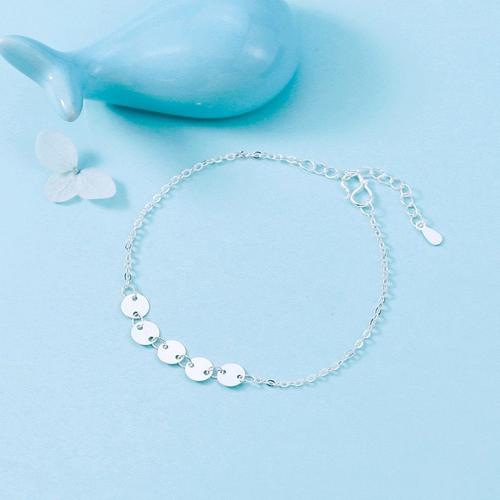 Bracelets À Perles Rondes En Argent Sterling 925, Pour Femmes, Sl008