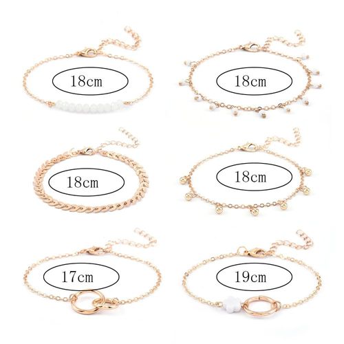 Ensemble De Bracelets En Métal Pour Femmes, Alliage De Perles, Lien En Forme De Flèche, Chaîne En Os De Serpent, Torsadé, Doré, Punk, Manchette Ouverte, Romantique, 2021