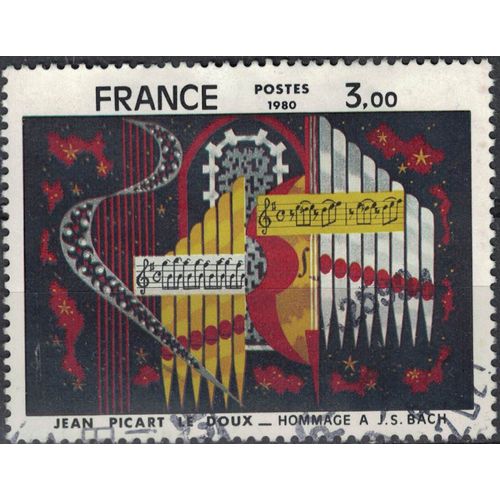 France 1980 Oblitéré Used Tapisserie De Jean Picart Le Doux Hommage À Jean Sébastien Bach Y&t 2107 Su