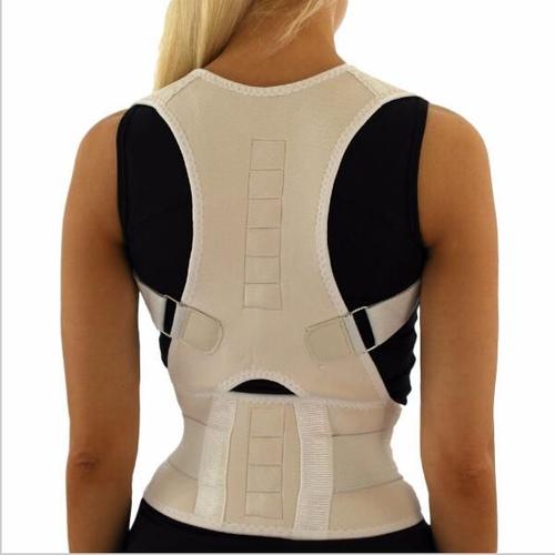 White Xl -Thérapie Magnétique Corset De Dos Adulte,Correcteur De Posture Lombaire Des Épaules,Bandage De Soutien De La Colonne Ver