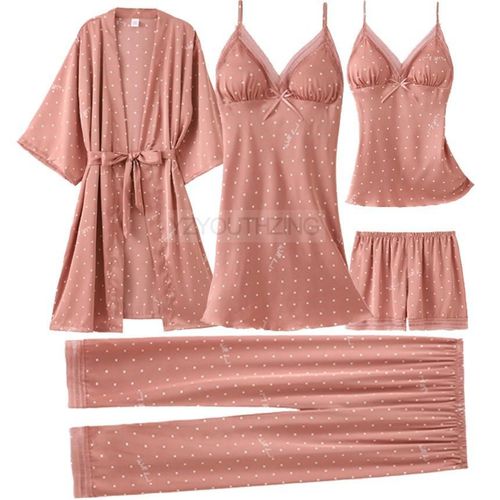 Ensemble Pyjama En Satin Avec Bordure En Dentelle Pour Femmes,Vêtements De Nuit D'été,Vêtements De Nuit Avec Pantalon,Vêtements De Maison Décontractés,Robe Kimono,Pjs