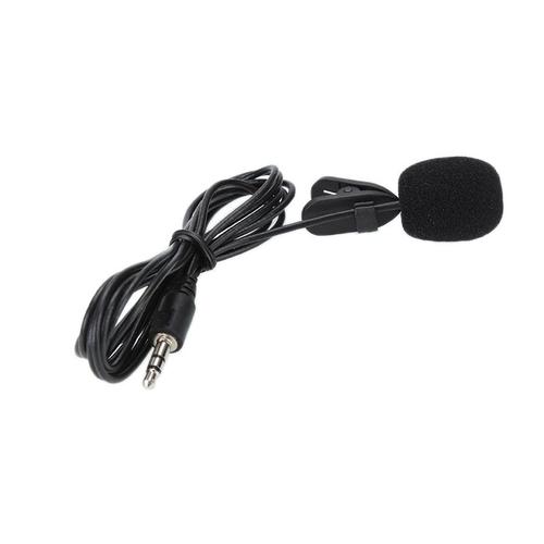 Le noir - Mini Microphone mains libres à clipser, haut-parleur universel Portable, Audio, 3.5mm