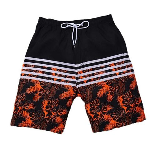 Maillot Bain Cargo Solide Avec Rayures Cordon Serrage Pour Homme Avec Poches
