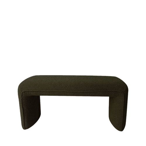 Banc Rembourré En Tissu Bouclette L100cm - Vert Kaki
