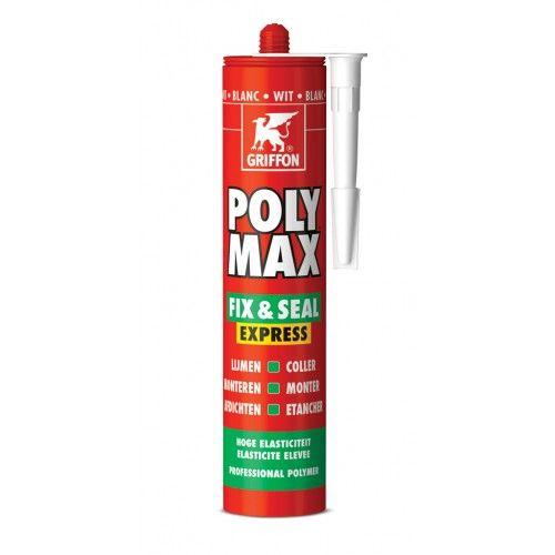 Mastic-colle MS polymère - gris trans - 300g - PolyMax® Fix Express GRIFFON