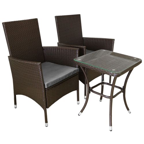 Jardí Set Bistro Rotin Marron