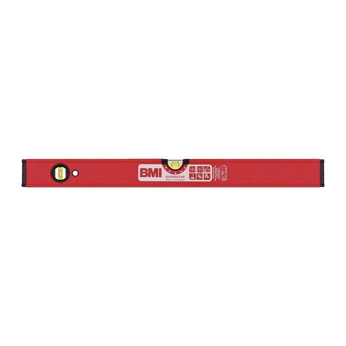 Niveau à bulles SUPERSTAR 80 cm aluminium rouge ± 05 mm/m avec aimant BMI