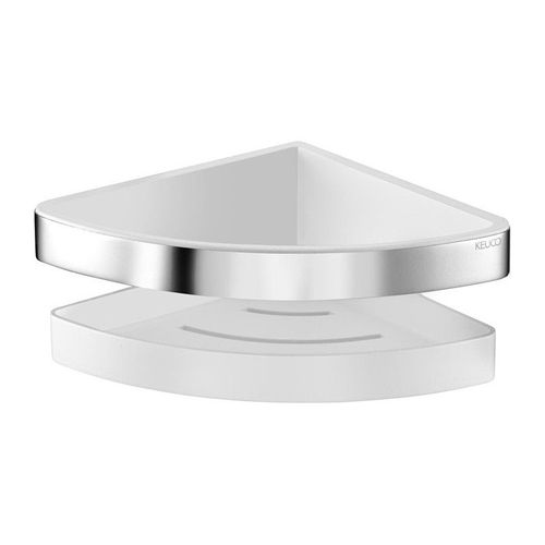 Panier de douche d'angle MOLL en 2 parties chromé / blanc KEUCO