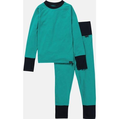 Ensemble De Sous-Vêtements En Laine Mérinos Enfant Et Tout-Petit, Regal Teal, 18m