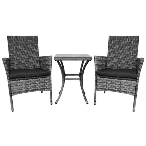 Jardí Set Bistro Rotin Gris