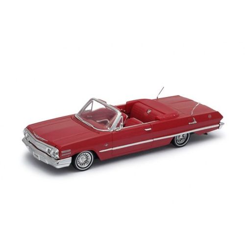 Chevrolet Impala Cabriolet Rouge 1963 1/24 Welly-Welly